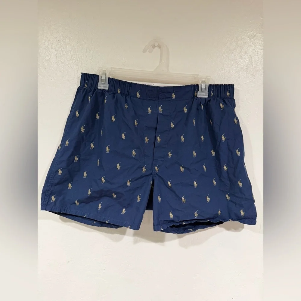 Polo by Ralph Lauren Navy Boxers with Pony All Over size L